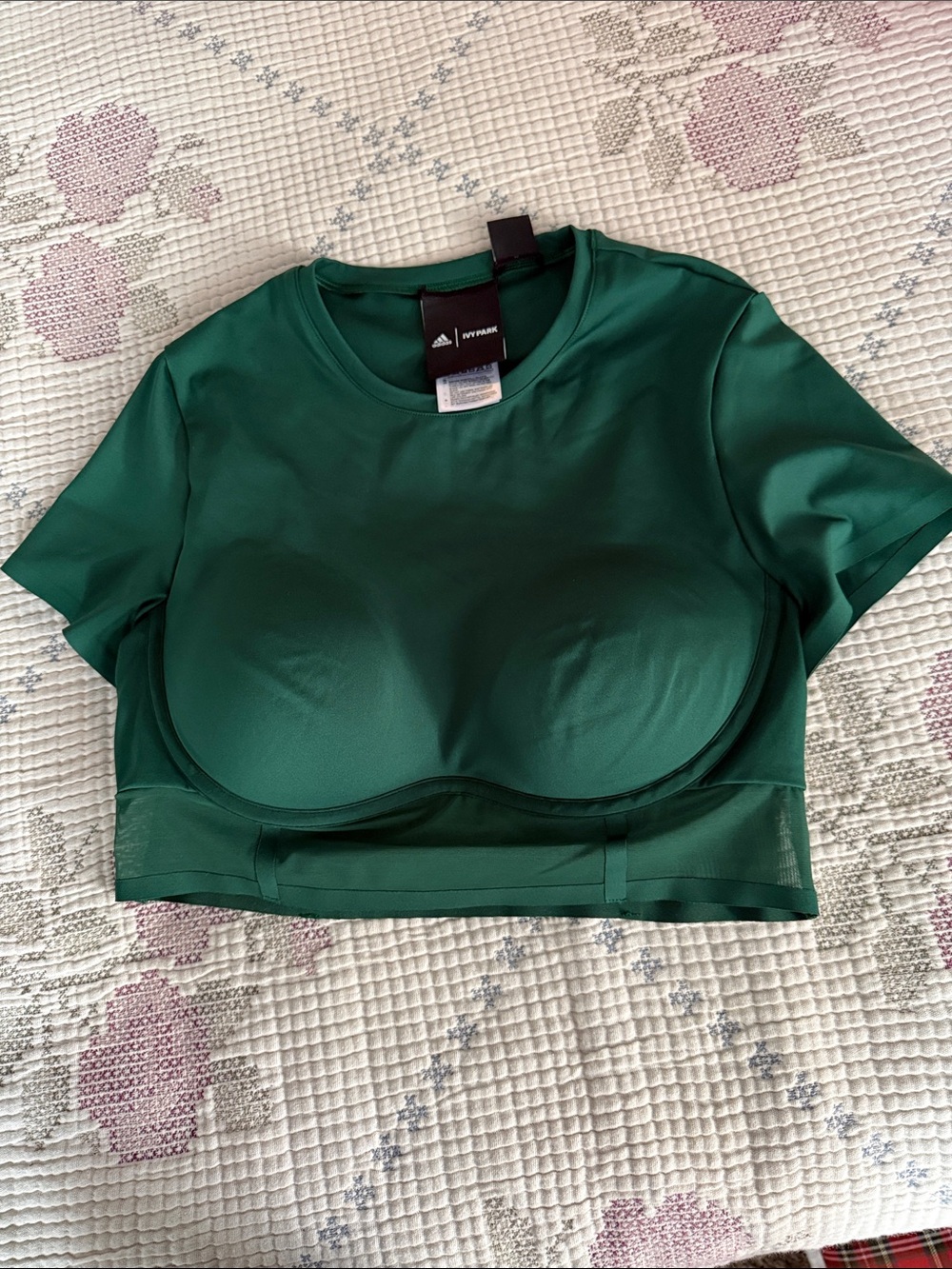 dark green Adidas x Ivy Park corset crop top - Picture 4 of 8